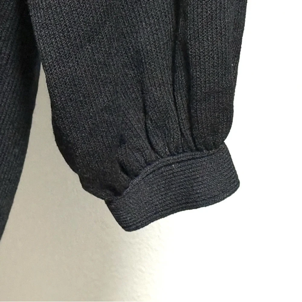 ST. John Basics Cardigan Oversized Sweater Black Santana Knit M By Marie Gray
